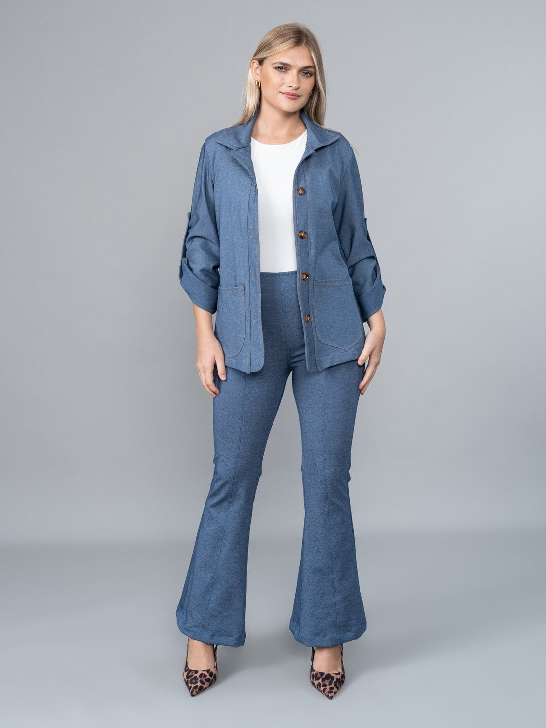 Pantalón Tamara en Chambray - Pantalon de La Matier