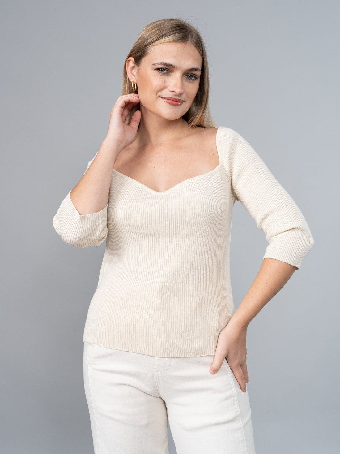 Polo Tejido Mia Beige - Polo de La Matier