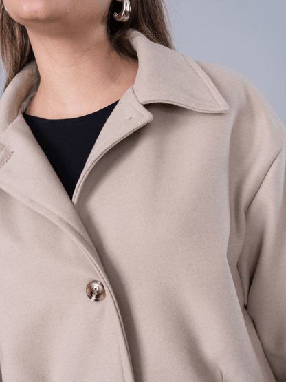 Saco Paño Corto Romina Beige - SACO de La Matier