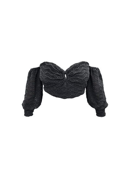 Top Tejido Pao Negro