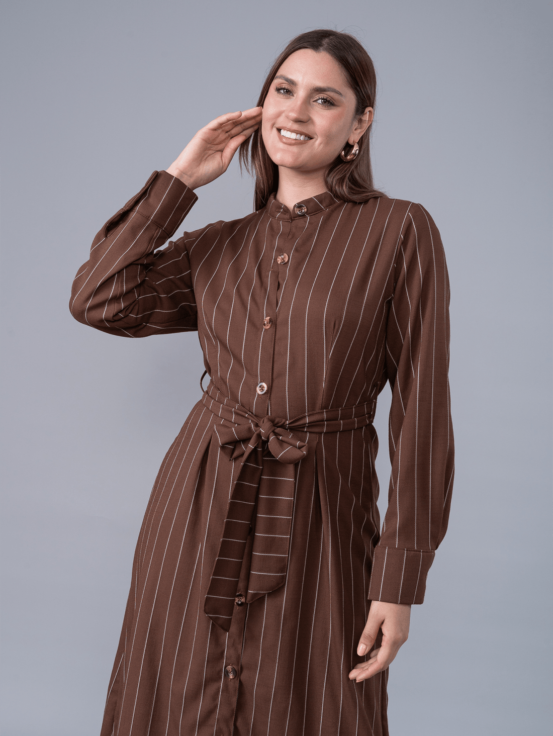 Vestido Camisero Martina Marrón - Vestido de La Matier