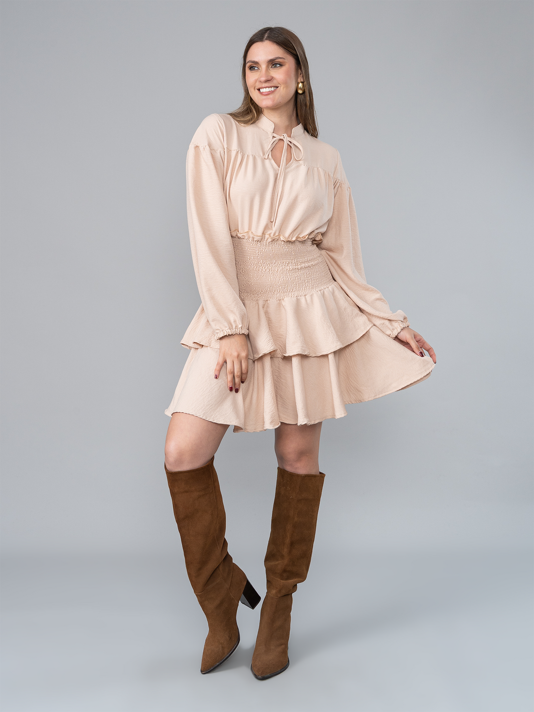 Vestido Ada Beige en Genova