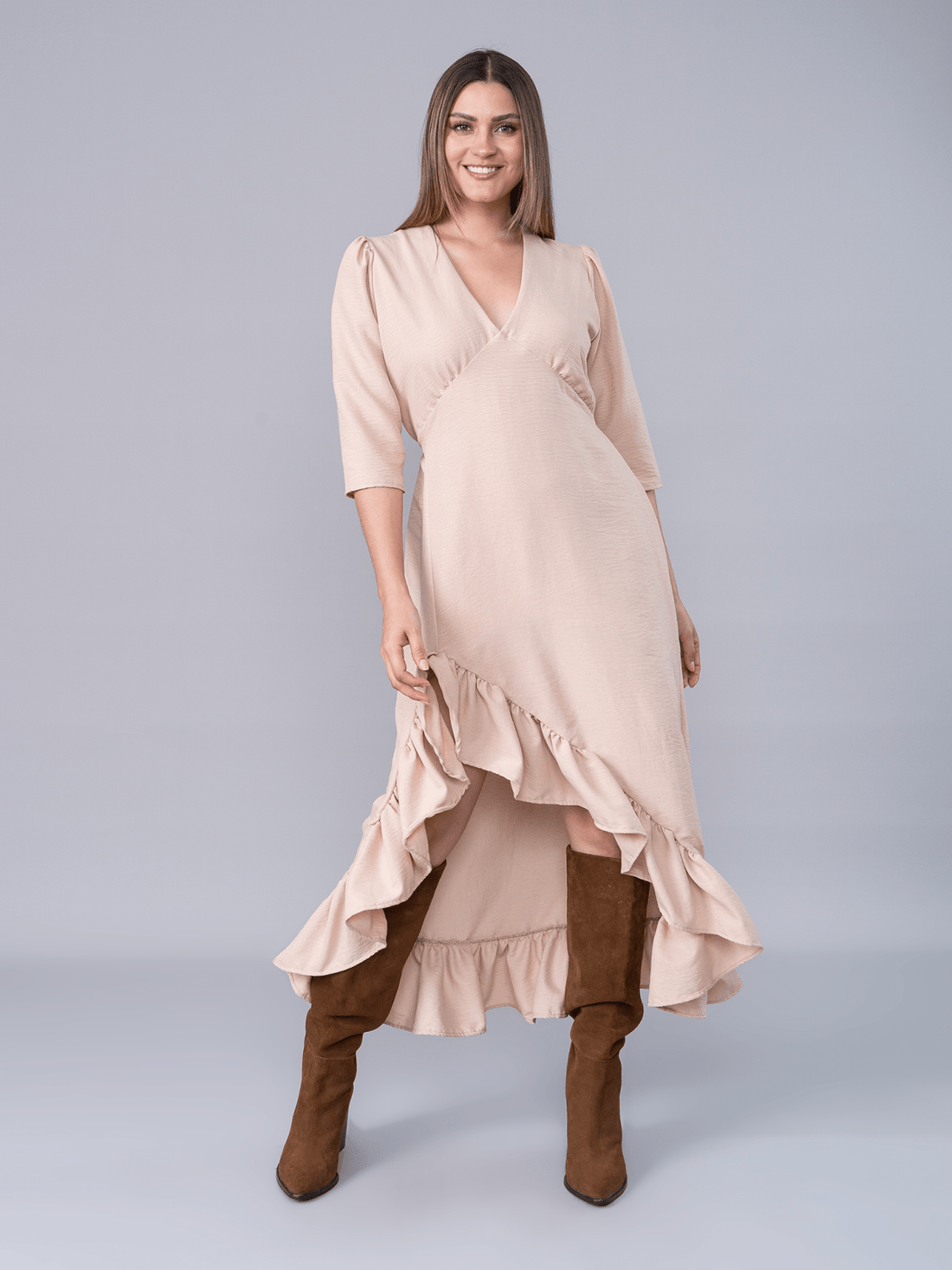 Vestido Mariella Beige - Vestido de La Matier