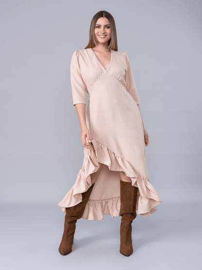 Vestido Mariella Beige - Vestido de La Matier