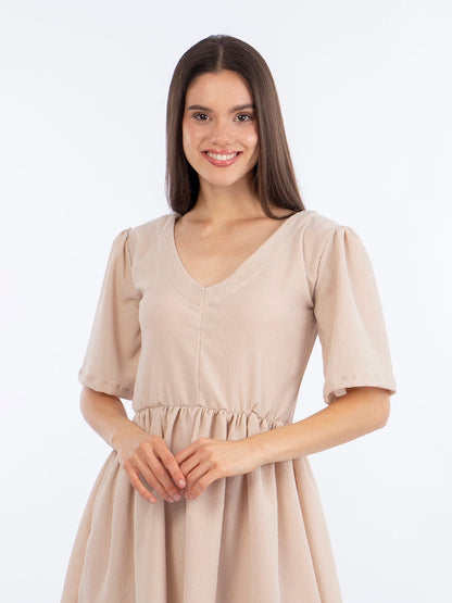 Vestido Básico Beige