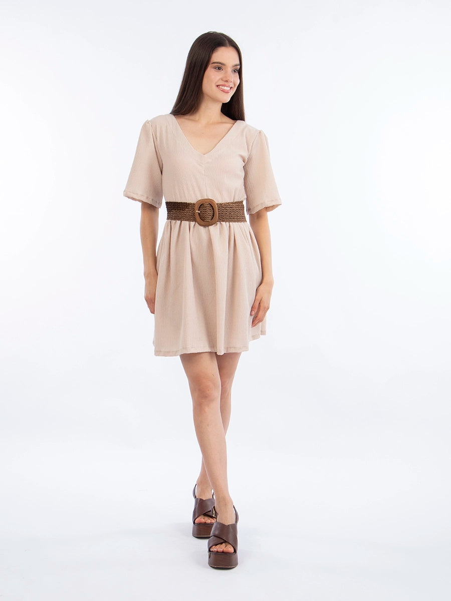 Vestido Básico Beige