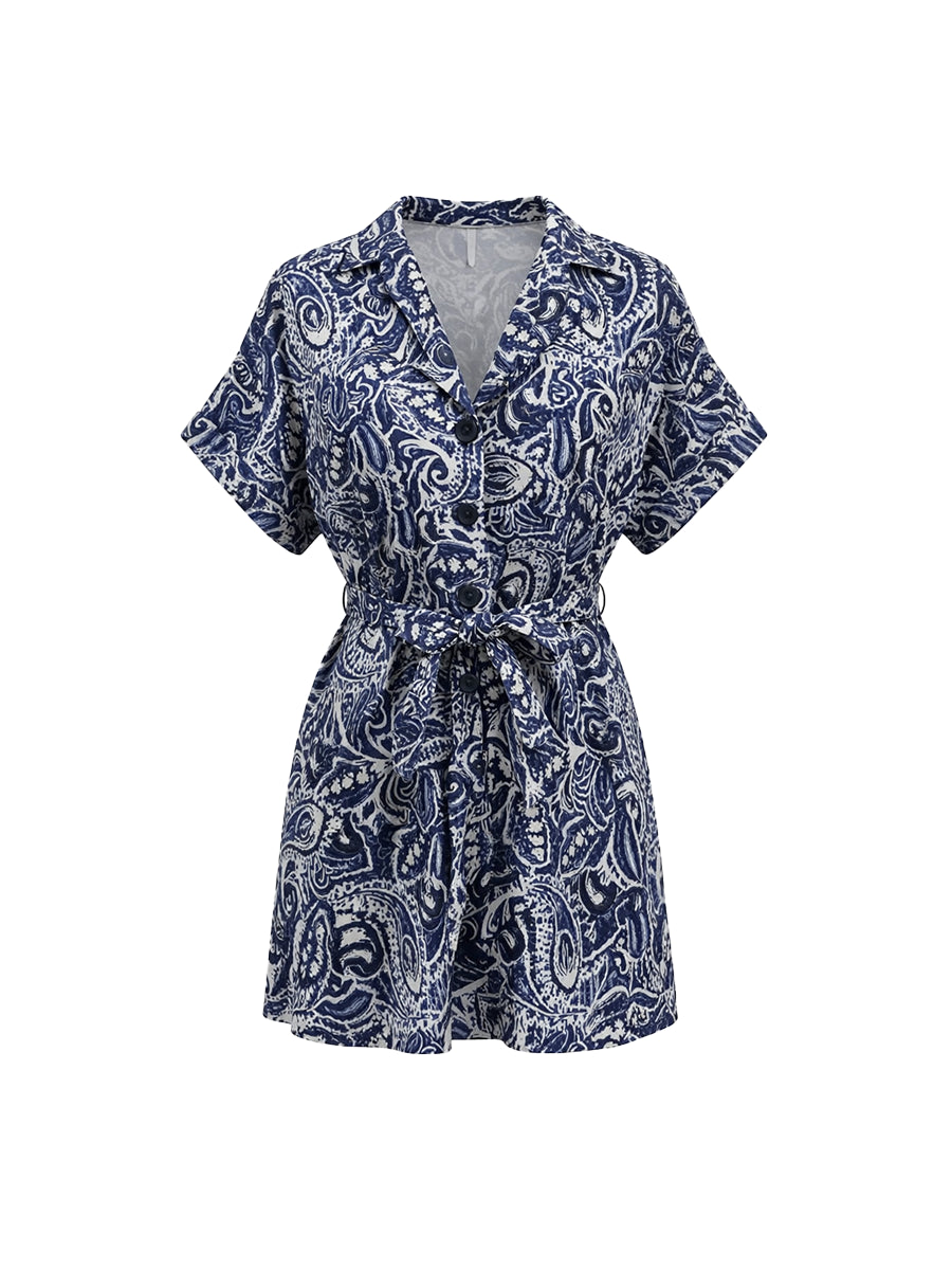 Vestido Lucia Estampado Azul