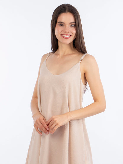 Vestido María Fe Beige