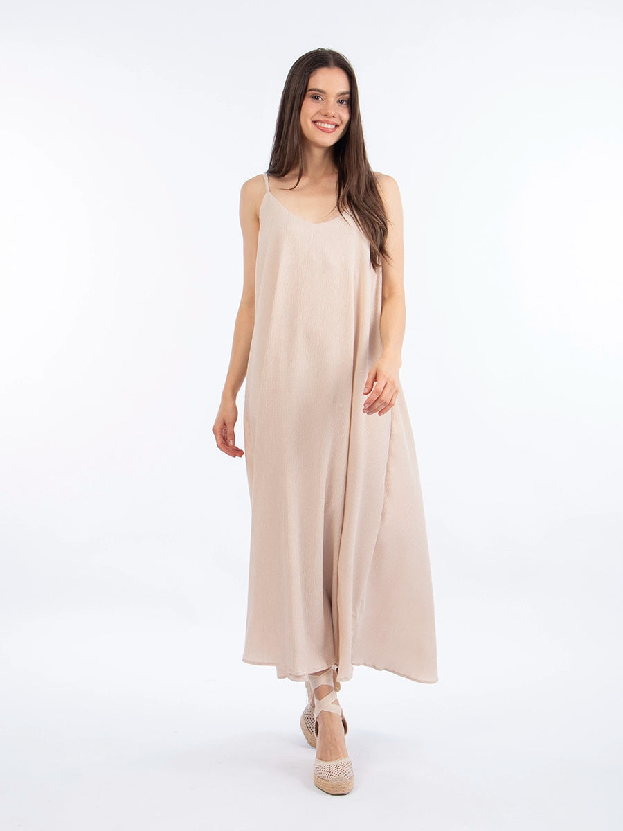 Vestido María Fe Beige
