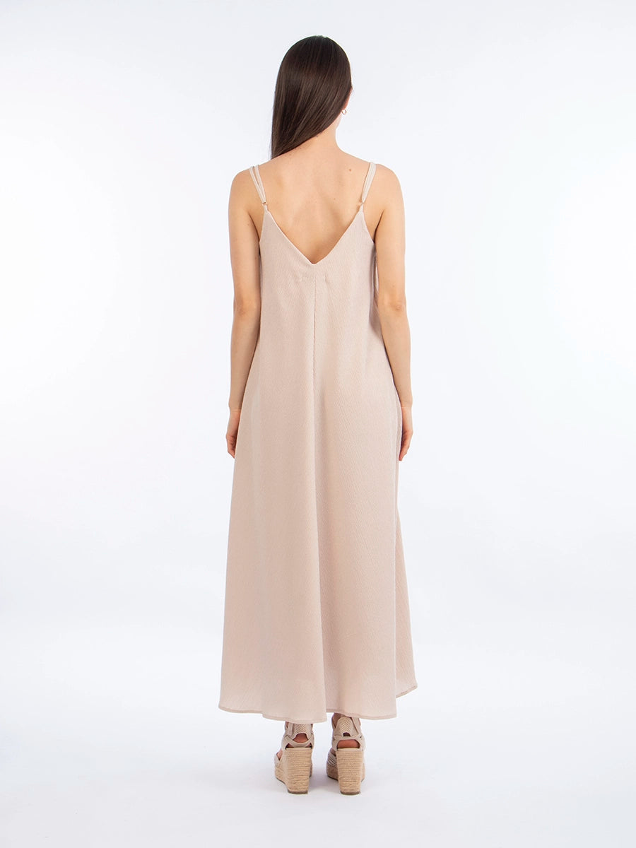Vestido María Fe Beige