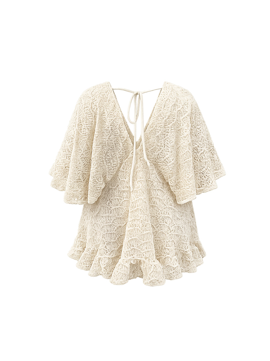 Vestido Tejido Estela Crema