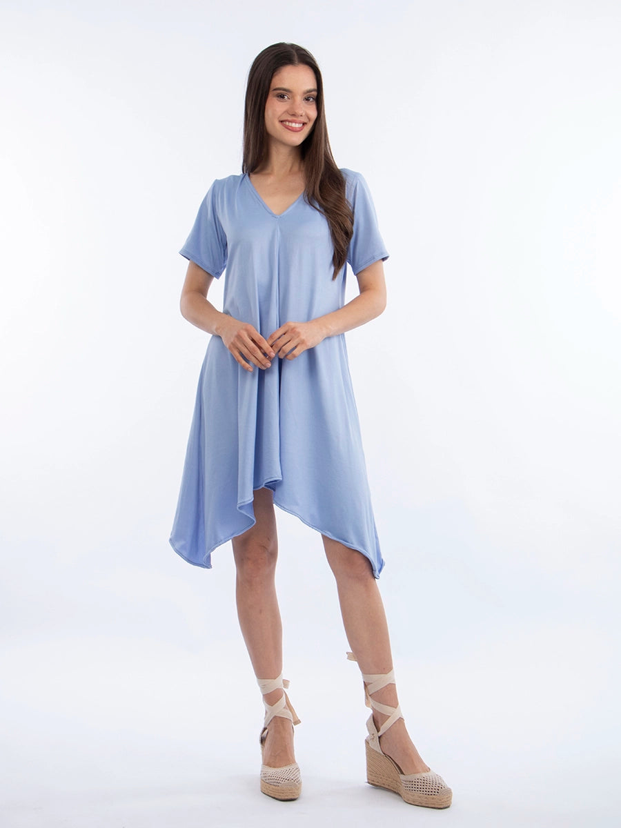Vestido Básico en Tuvalu Celeste